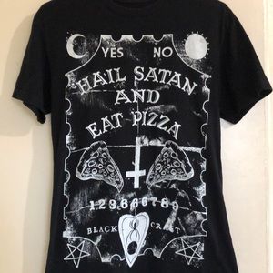 Hail satan and eat pizza tee BCC